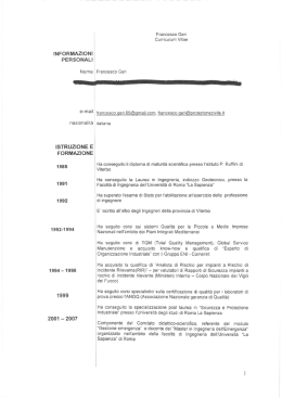 curriculum vitae docente dott. francesco geri