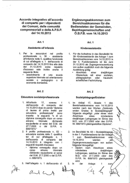 Ergänzungsabkommen zum Bereichsabkommen für die