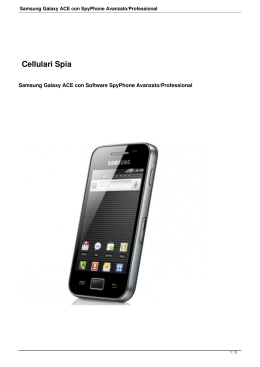 Samsung Galaxy ACE con SpyPhone Avanzato