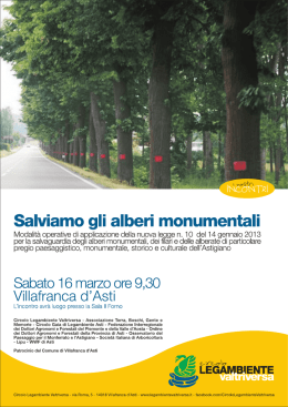 Scarica il programma - Circolo Legambiente Valtriversa
