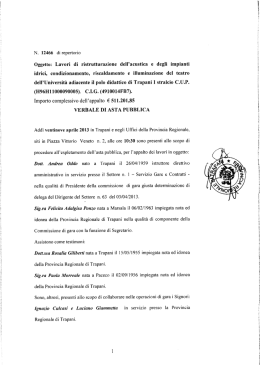 N. 12466 di repertorio Oggetto: Lavori di ristrutturazione dell