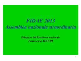 Assemblea nazionale Fidae 2013 Esempi di