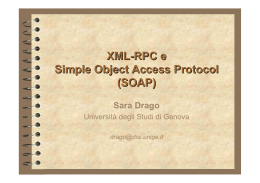 XML-RPC e SOAP - DISI - Università Degli Studi Di Genova