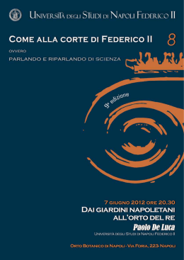 scarica la documentazione completa dell`evento