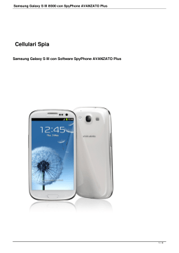 Samsung Galaxy S III i9300 con SpyPhone AVANZATO Plus