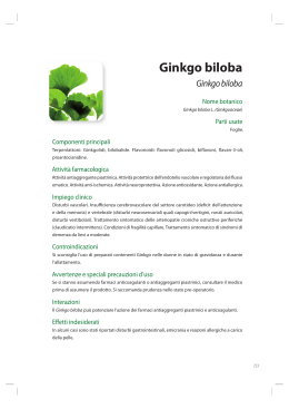 Ginkgo biloba - Piante medicinali: Indice