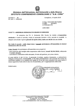 ISTITUTO COMPRENSIVO CONEGLIANO 2 &ldquo;6.8. CIM &rdquo;