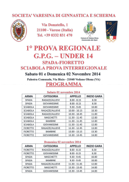SOCIETA` VARESINA DI GINNASTICA E SCHERMA