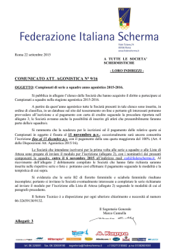 serie a squadre 2015/2016 - Federazione Italiana Scherma