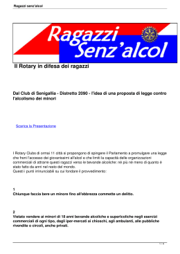 Ragazzi senz`alcol - Rotary Club Senigallia
