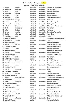 Ordine di Gara - Federazione Ginnastica d`Italia