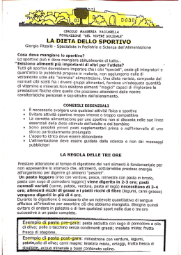 La Dieta dello Sportivo