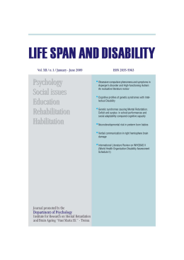 full issue - Life Span and Disability