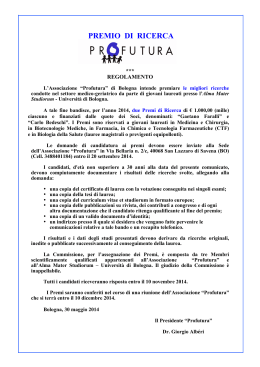 premio di ricerca Profutura 2014