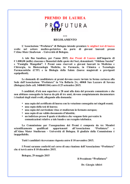 Bando premio di laurea - Farmacia