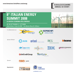 8° ITALIAN ENERGY SUMMIT 2008
