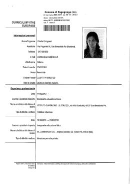 CURRICULUM VITAE EU ROPASS