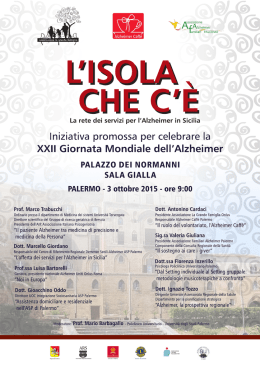 La rete dei servizi per l`Alzheimer in Sicilia