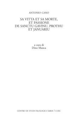 Introduzione - Centro di studi Filologici Sardi