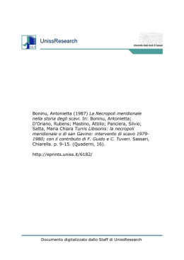 La Necropoli meridionale nella storia degli scavi