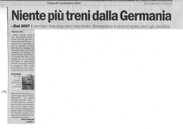 Niente pi&ugrave; treni dalla Germania