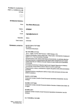 Curriculum Vitae Giua Maria Maddalena