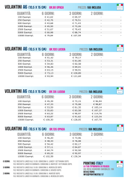 6 giorni - Printing Italy Tipografia Roma Online