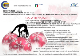 Locandina “Galà di Natale” CSAIN 2015