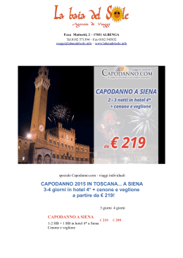 CAPODANNO 2015 IN TOSCANA... A SIENA 3-4