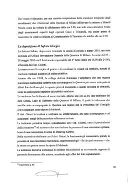 La deposizione di Giorgia Iafrate