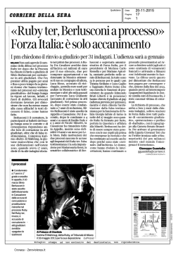 &laquo;Ruby ter, Berlusconi a processo&raquo;