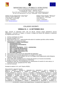 VERBALE N. 2 - 12 settembre 2014