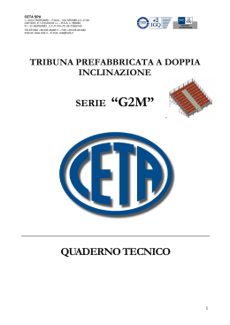Quaderno tecnico e manuale di montaggio Tribuna Serie G2M