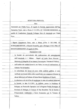 SCRITTURA PRIVATA TRA Autostrade per l