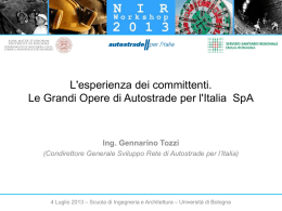 Ing. Gennarino Tozzi - NIR 2013