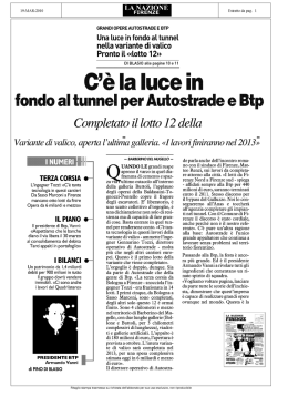 C`è la luce in fondo al tunnel per Autostrade e Btp