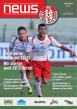 Via di corsa anche nel 2012! Wir starten auch 2012