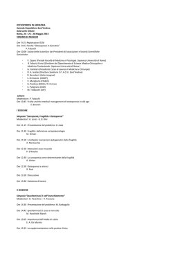 OSTEOPOROSI IN GERIATRIA Azienda Ospedaliera