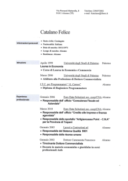 curriculum - cciaa di trapani