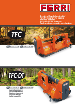 Trinciatrici forestali per trattrici Forestry mulchers for tractors