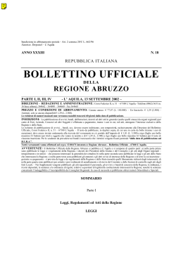 Bollettino integrale PDF - Bollettino Ufficiale Regione Abruzzo