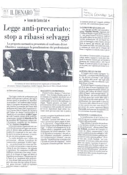 Obiettivo: sanzionare la penalizzazione dei professionisti