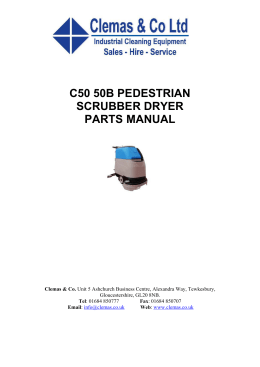 c50 50b pedestrian scrubber dryer parts manual