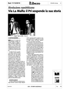 Via La Malfa: il Pri sospende la sua storia