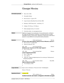 Curriculum Vitae - Ing. Giuseppe Messina