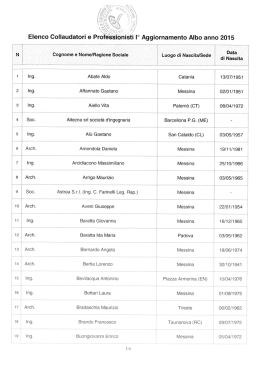 Elenco Collaudatori e professionisti.