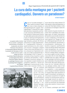 La cura della montagna per i pazienti cardiopatici