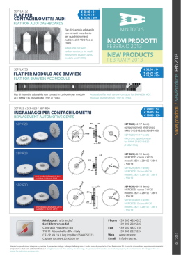 NUOVI PRODOTTI NEW PRODUCTS