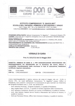 Verbale gara affidamento DL - Istituto Comprensivo S. Bagolino