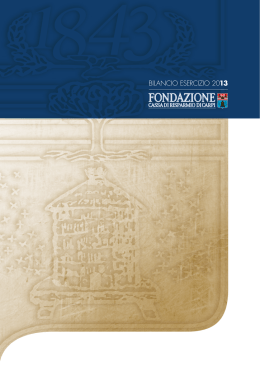 Scarica il Bilancio 2013 - Fondazione Cassa di Risparmio di Carpi